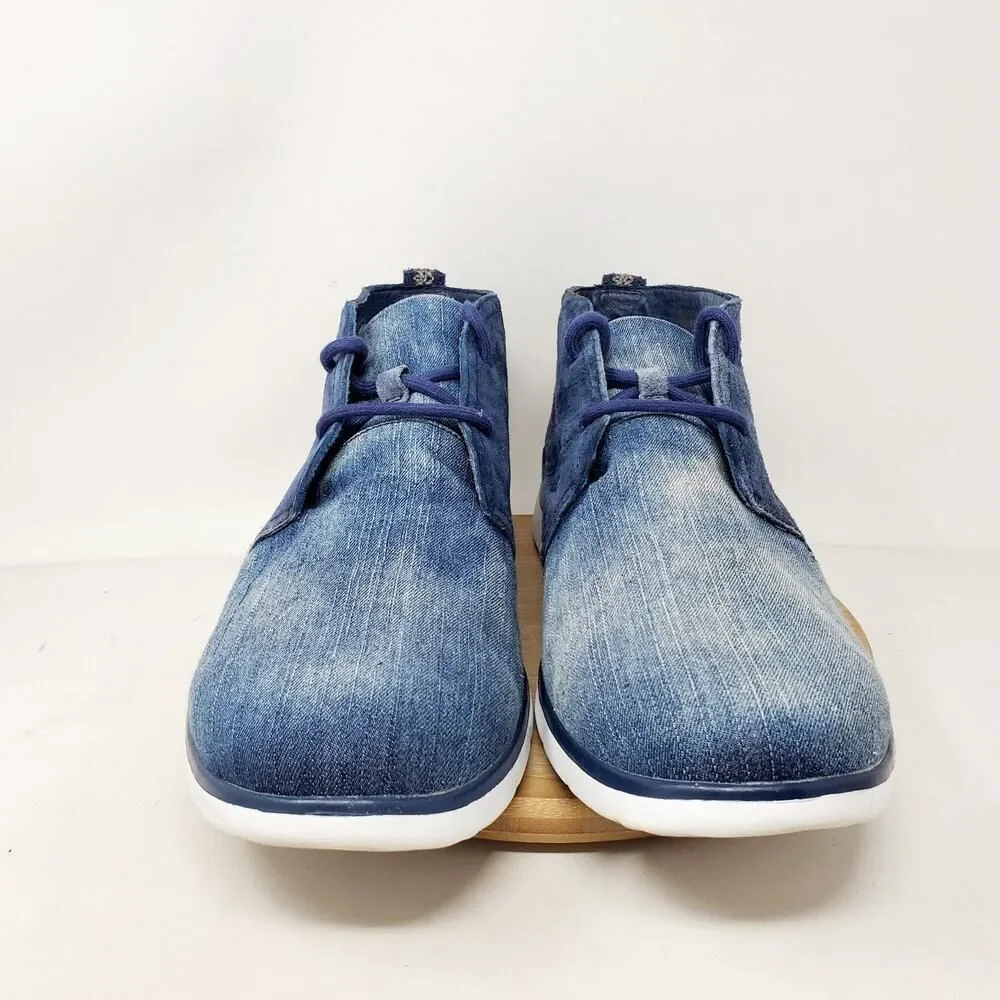UGG Freamon Chukka Boots Mens 13 Stone Washed Denim‎ Blue Lace Up Shoes